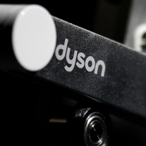 FILE PHOTO: Dyson logo is seen on one of company's products presented during an event in Beijing