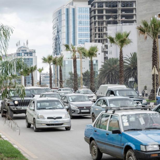 Eine Straße in Addis Ababa