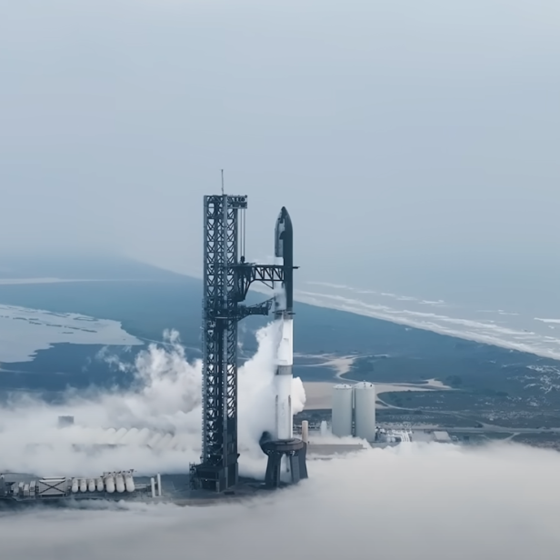 Das SpaceX Starship bei seinem 4. Flug