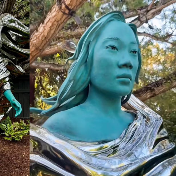 Statue von Priscilla Chan, der Ehefrau von Facebook-Gründer Mark Zuckerberg