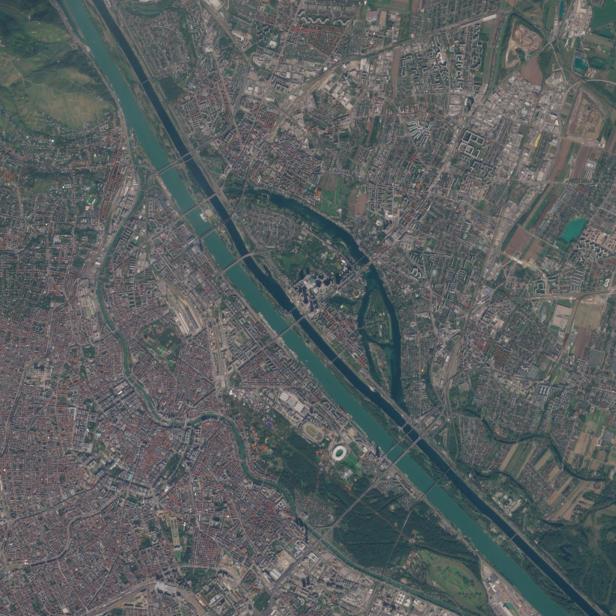 Wien, fotografiert von Sentinel-2