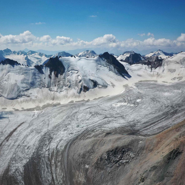 Adygene Gletscher im Tian Shan Gebirge in Hochasien