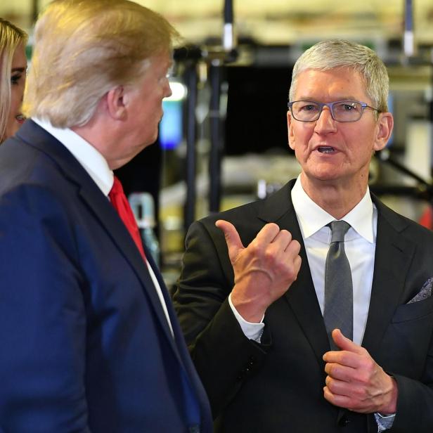 Trump: "Tim Cook hat mich angerufen und sich über die EU beschwert" (Foto stammt aus 2019)