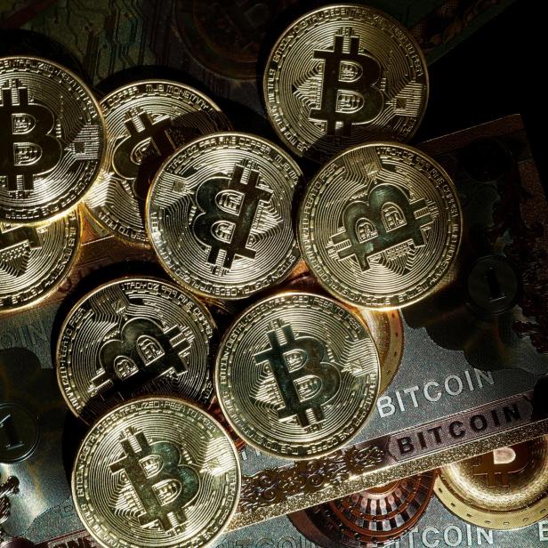 FILE PHOTO: Illustration shows representations of cryptocurrency Bitcoin