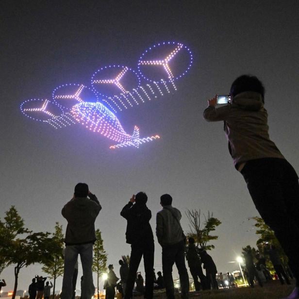 Symbolbild: Einen Drohnenshow in Südkorea