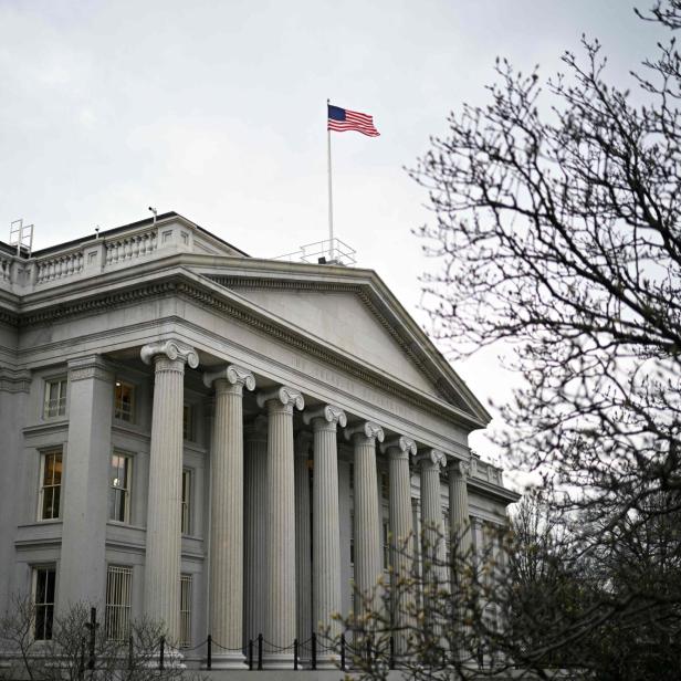 Das Gebäude des US Department of Treasury in Washington, DC