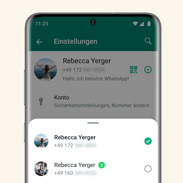 Multi-Account-Funktion WhatsApp