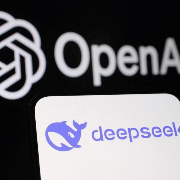 FILE PHOTO: Illustration shows Deepseek and OpenAI logos