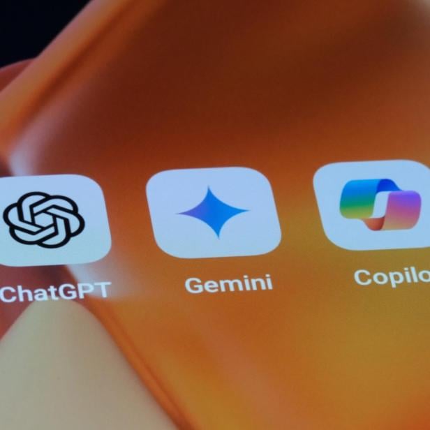 App Icons von ChatGPT, Gemini und Copilot