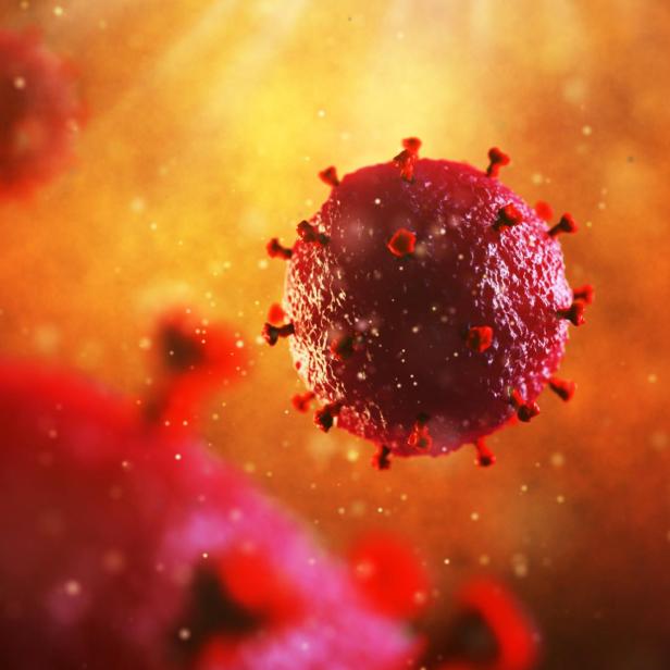 3D-Illustration des HI-Virus