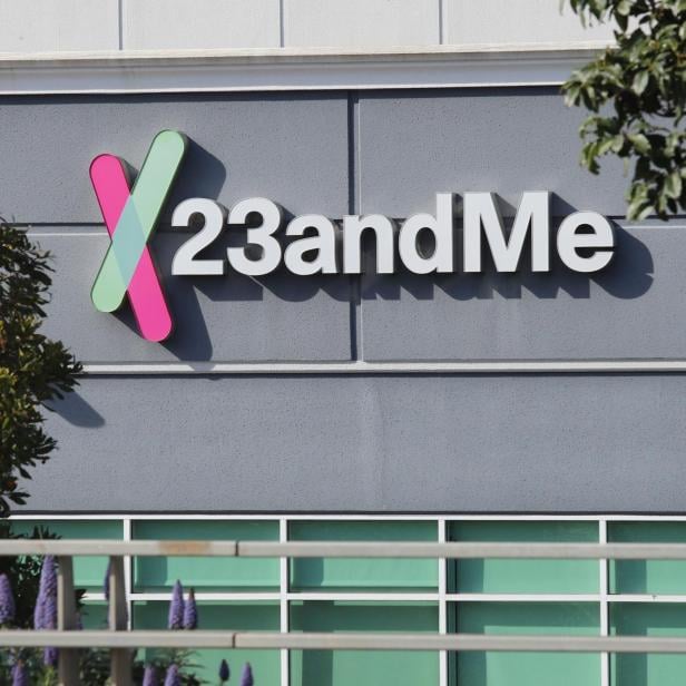 Fassade mit dem 23andMe-Logo