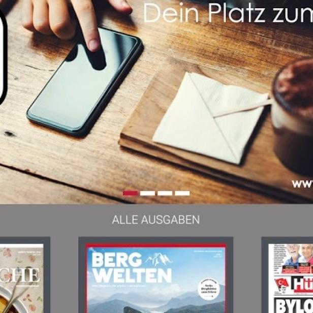 Die App &quot;RED by Morawa&quot; liefert Zeitungen, Magazine und Bücher in Wartezonen auf das Mobilgerät