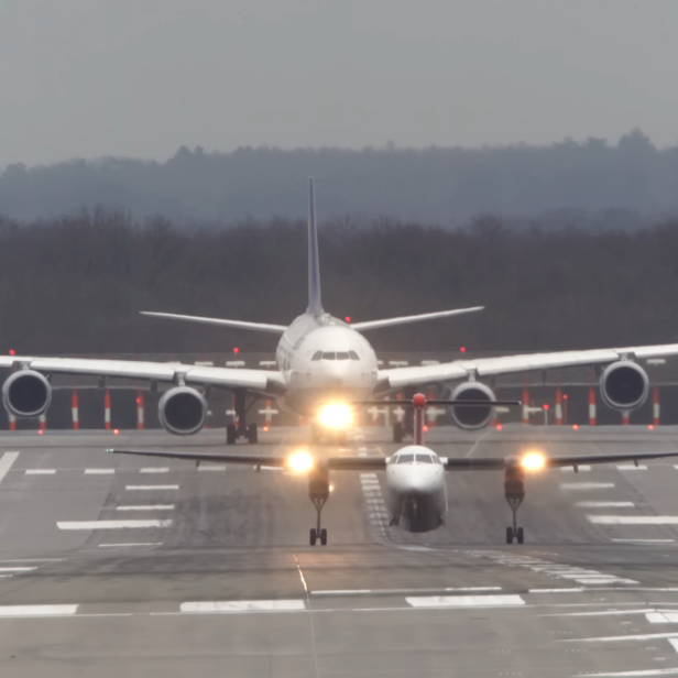 Die Dash 8 sieht wie ein Spielzeugflugzeug aus.