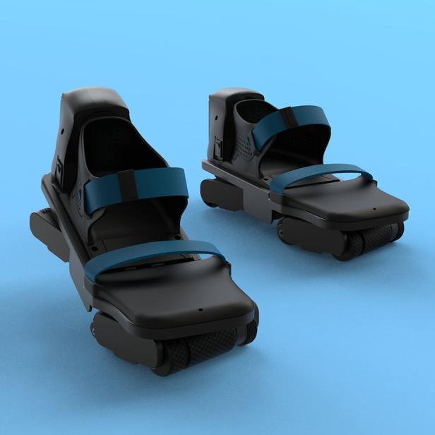 Die motorisierten Schuhe sollen das Gehen in VR-Spielen besser machen.