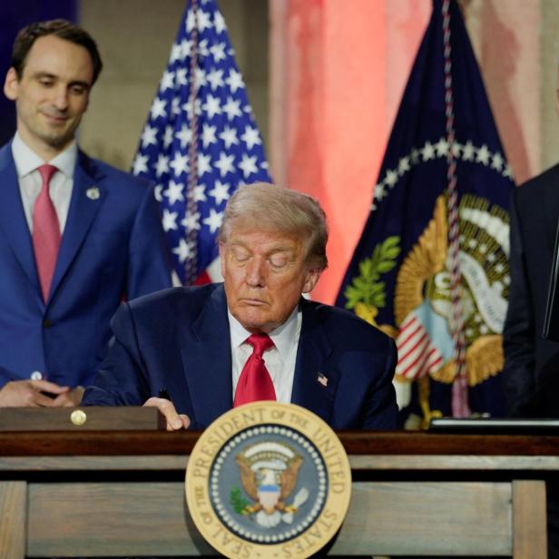 U.S. President Trump delivers an address on Artificial Intelligence