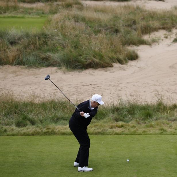US President Trump opens new golf course Trump International Golf Scotland