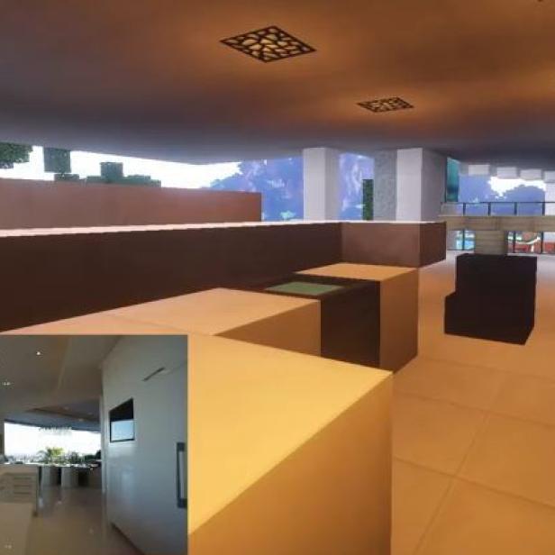 Die neue Villa von Minecraft-Schöpfer Markus &quot;Notch&quot; Persson in einem Vergleich zwischen Realität und Virtualität