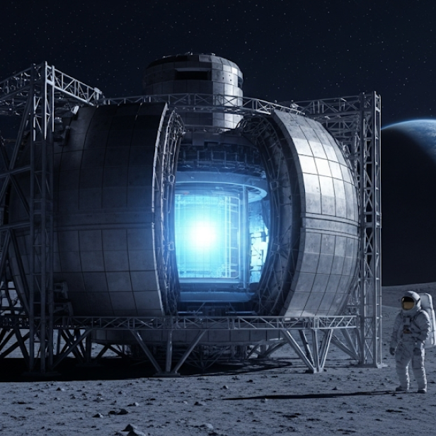 NASA plant Atomreaktor auf dem Mond (Bild wurde mit KI generiert)