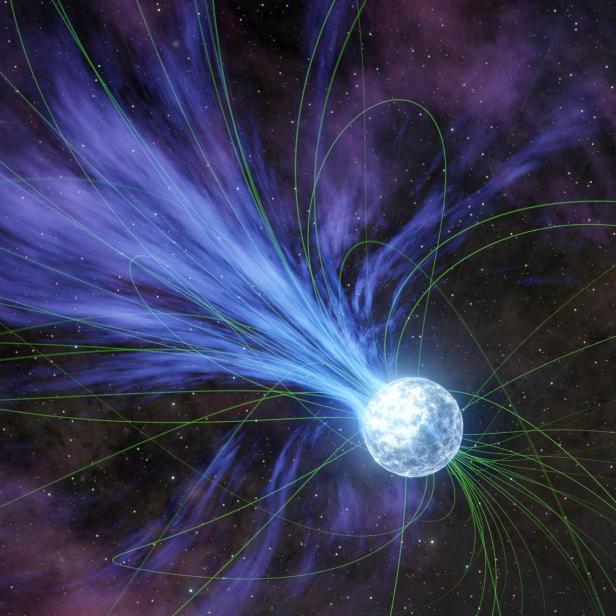 Grafische Darstellung eines Magnetars