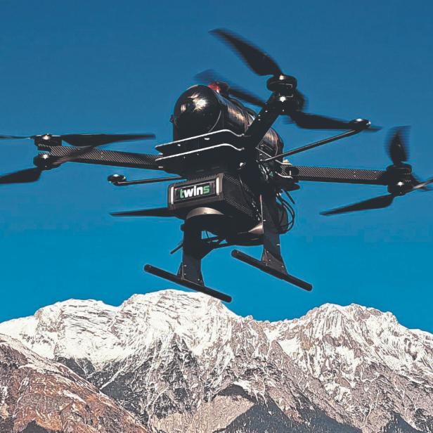 Eine Drohne des Tiroler Unternehmens Twins GmbH.