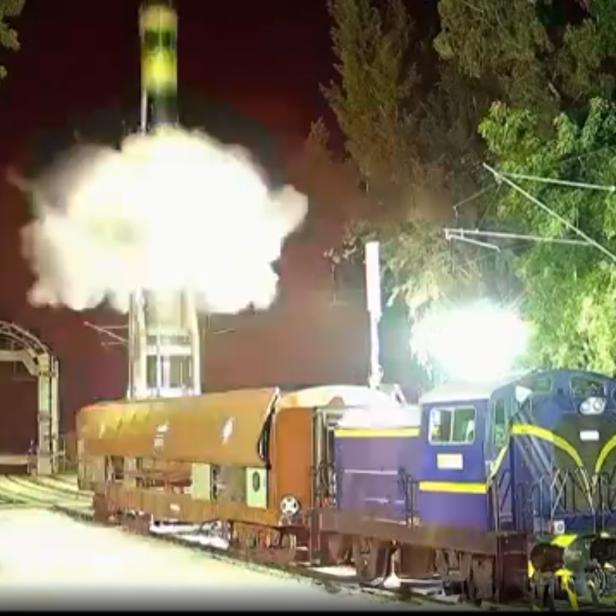 Agni-Prime startet von Zug aus