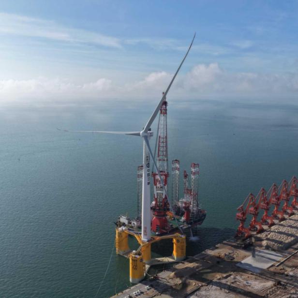 Das derzeit größte schwimmende Windrad der Welt