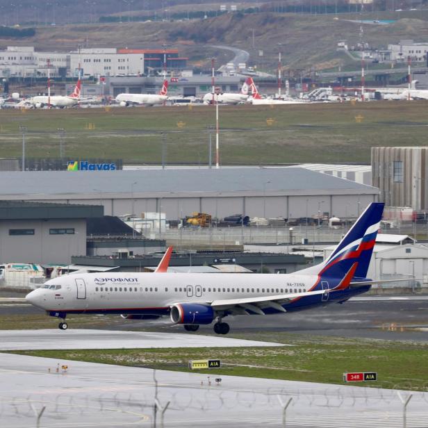 Eine Boeing 737 der Aeroflot in Instanbul