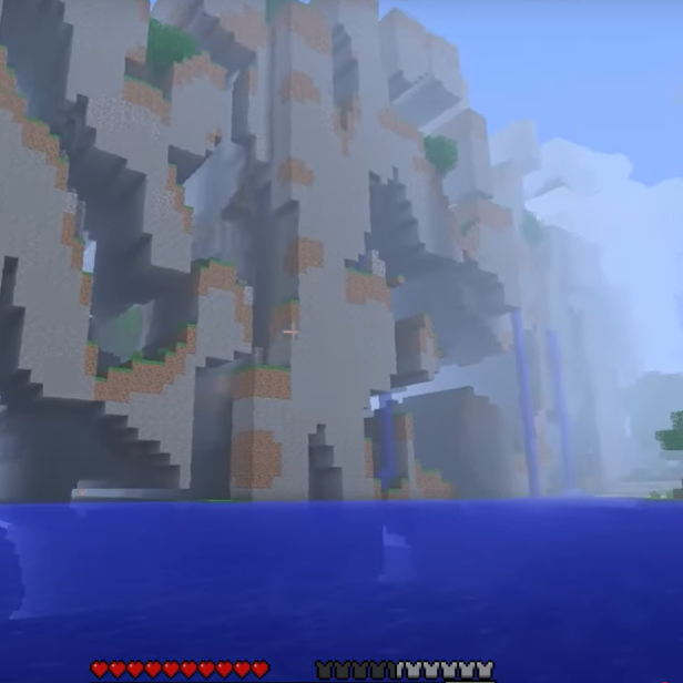 Screenshot zeigt das Ende der Welt in Minecraft