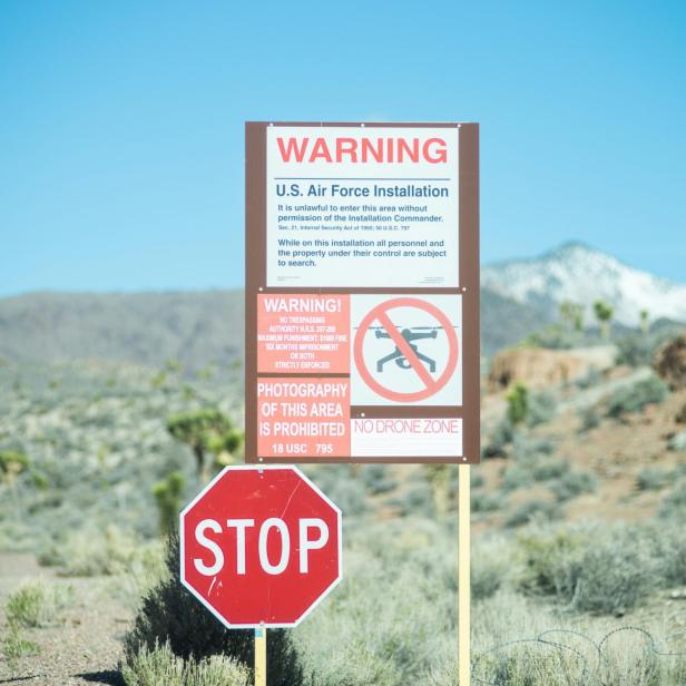 Warnhinweis bei der Area 51