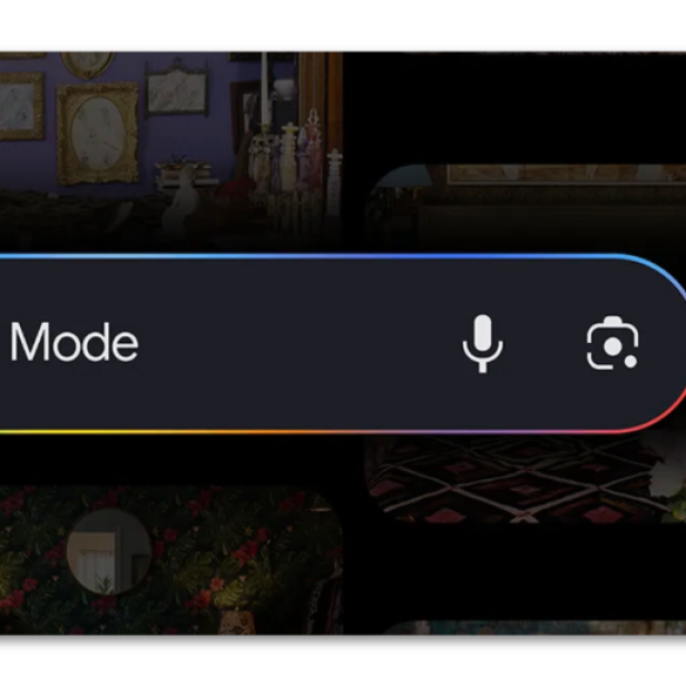 Screenshot des Ask AI Mode Suchfeldes bei Google