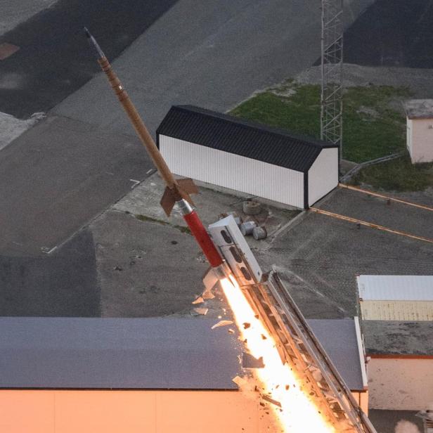 Start der Atheat-Rakete