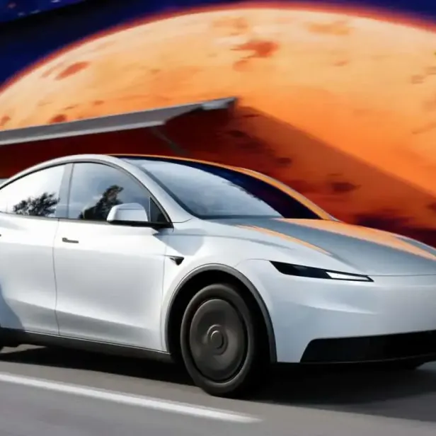 Das Standard Model Y bei der Fahrt 