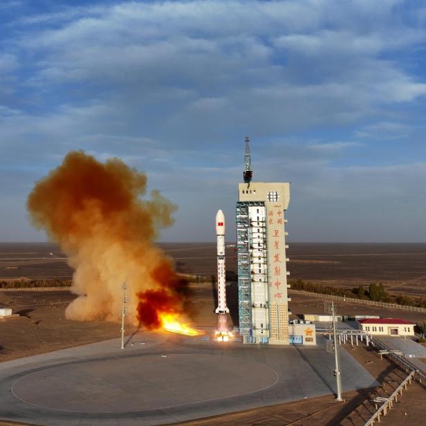 Der Start der Langer Marsch Rakete wurde nicht international bekanntgegeben.