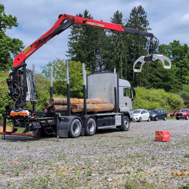 Der automatisierte Kran im Einsatz 