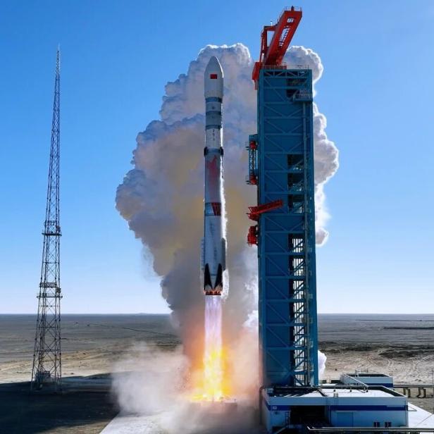 Die Zhuque-3-Rakete beim Start 