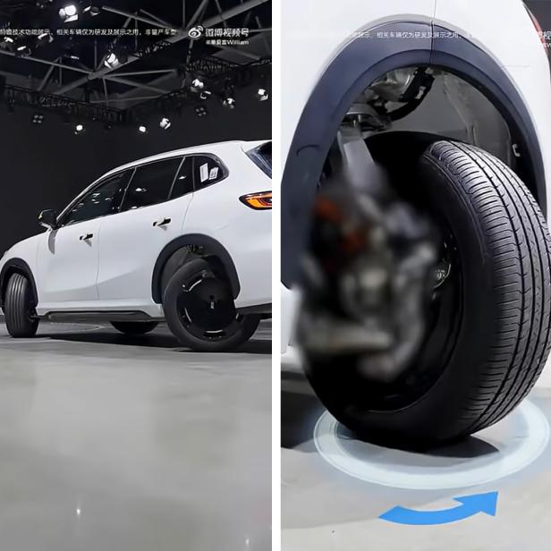 Geely EX5, wie er seine Räder dreht