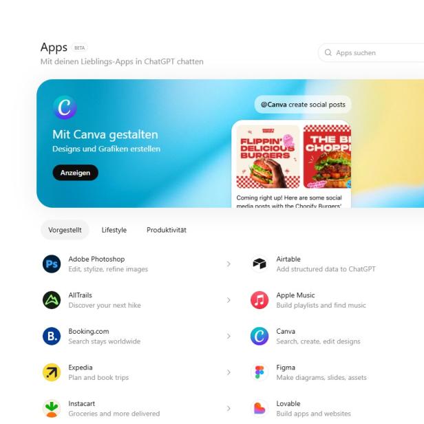 ChatGPT hat seinen App-Store offiziell veröffentlicht.