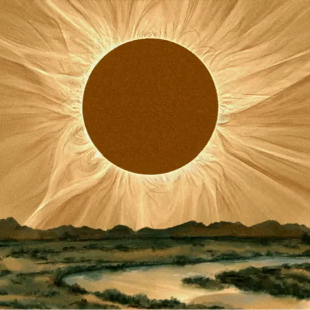 Künstlerische Darstellung einer Sonnenfinsternis vor 2.700 Jahren.
