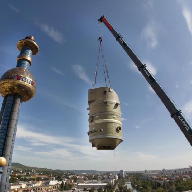 Großwärmepumpe wird in Spittelau installiert.