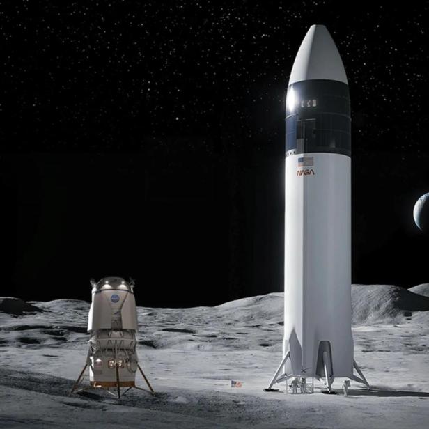 Die Designvorschläge für den NASA-Mondlander stammen von Blue Origin und SpaceX