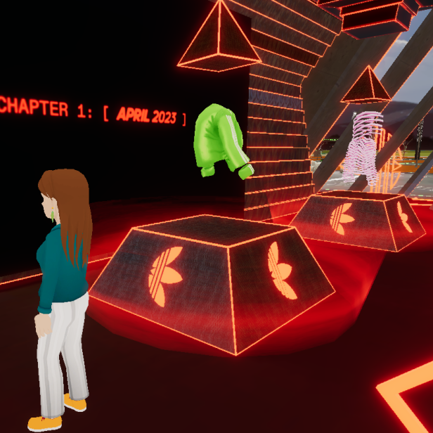 Avatar in der Decentraland-Filiale von Adidas. 