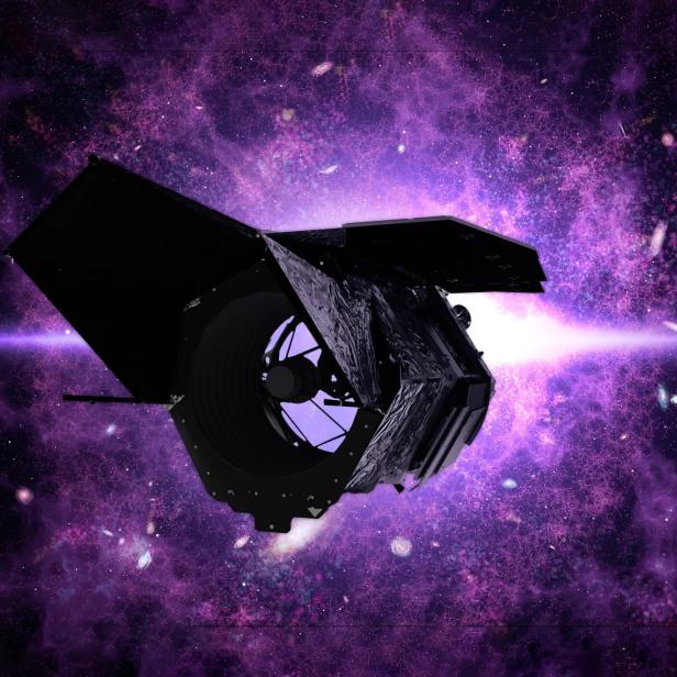 Künstlerische Darstellung des Nancy Grace Roman Teleskops der NASA