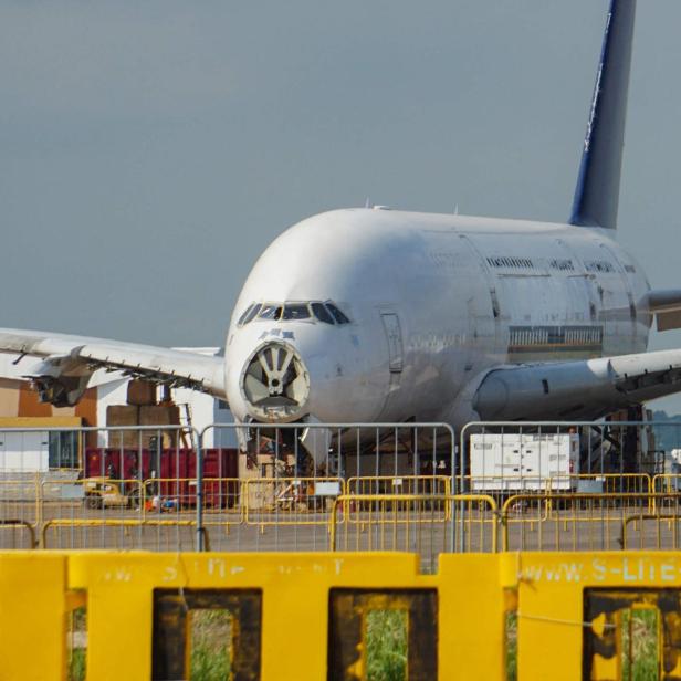 Ein stillgelegter Airbus A380