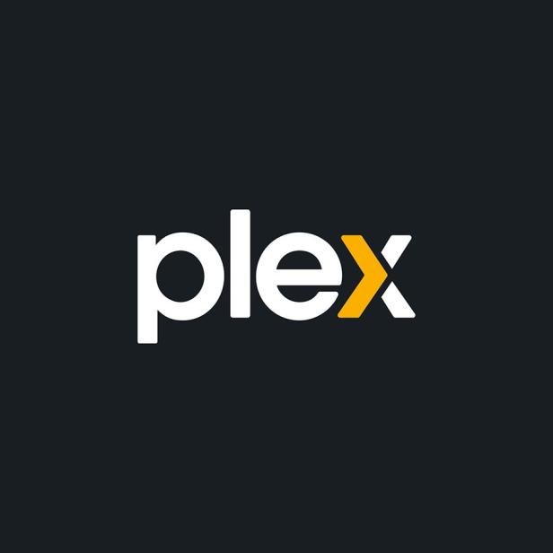 Plex-Logo auf schwarzem Hintergrund