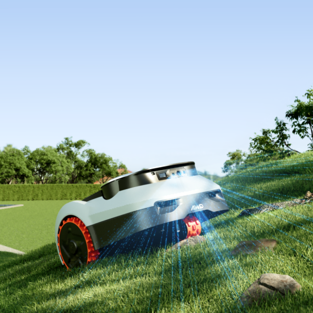 Segway Navimow i210 LiDAR Pro ist ein kabelloser Mähroboter für Rasenflächen