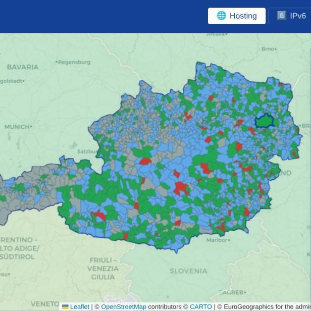 Screenshot Municipalytics Österreichkarte