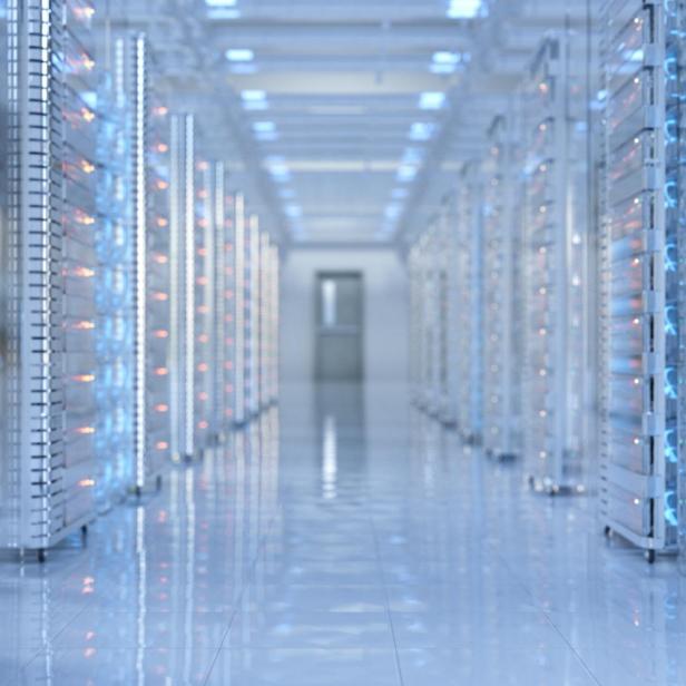 Bright server room