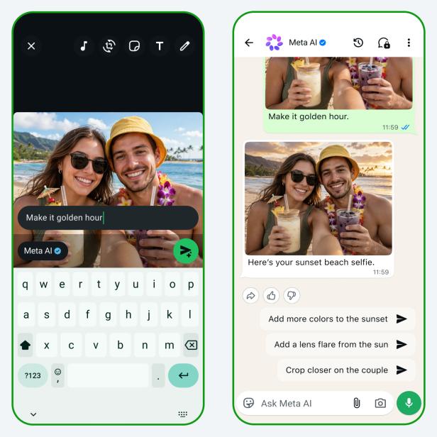 Der neue Bildgenerator auf WhatsApp