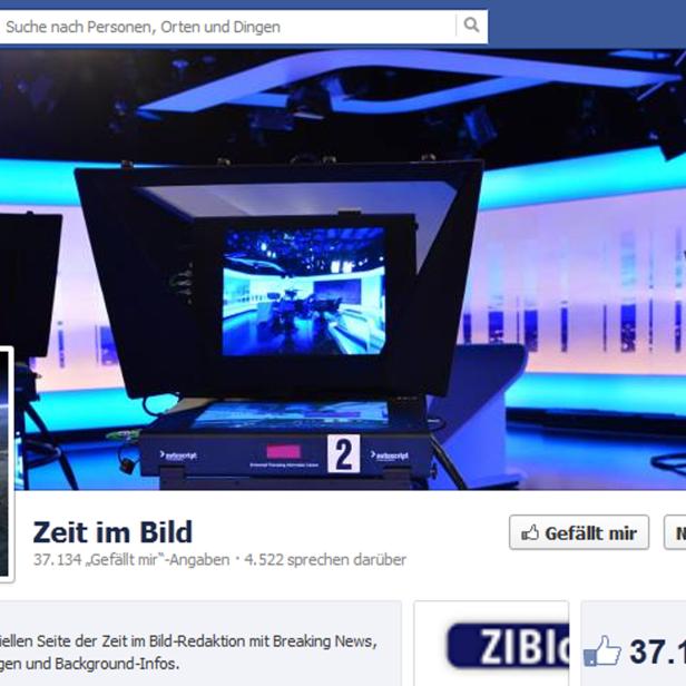 Die &quot;Zeit im Bild&quot;-Seite des ORF auf Facebook