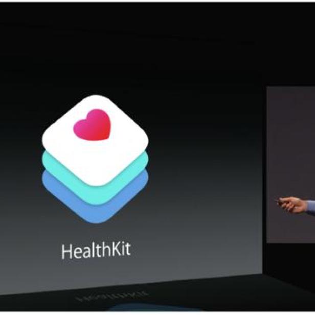 Apples Software-Chef Craig Federighi bei der Präsentation von HealthKit